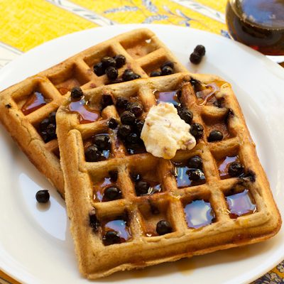 Blueberry Oat Waffles Vegan Glutenfree
