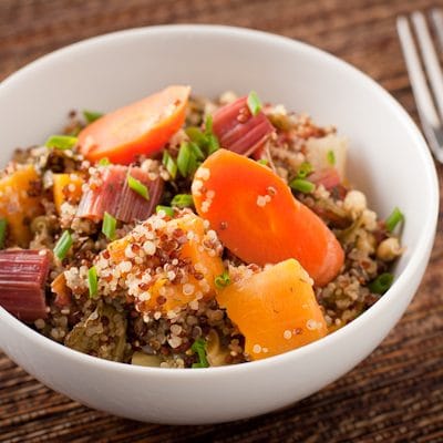 Roasted quinoa and vegetable casserole