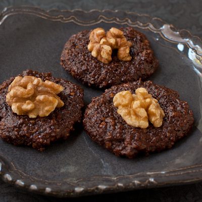 Flourless Chocolate Walnut Cookies