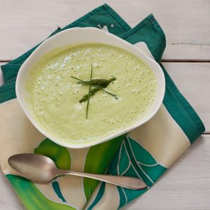 Cream of Asparagus Soup | Dairy-free, migraine-friendly, vegan from Stephanie Weaver, MPH, CWHC