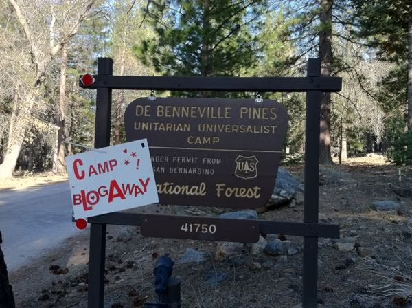 Camp Blogaway entry sign