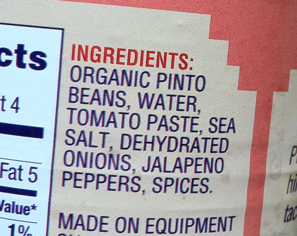 October Unprocessed: refried beans