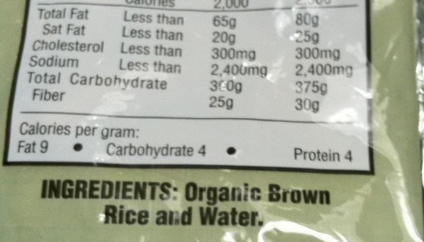 October Unprocessed brown rice pasta