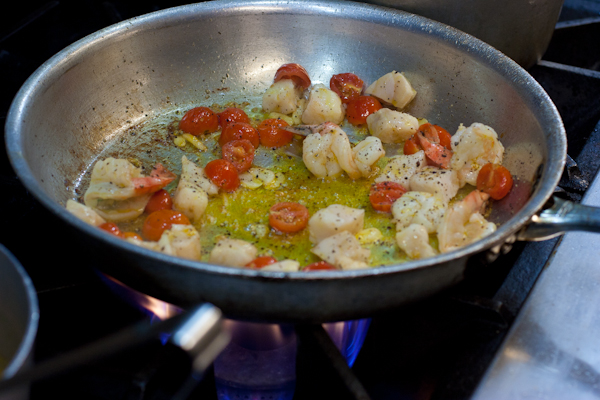 Sauteeing Shrimp BICE ristorante