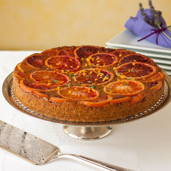 Blood Orange Upside Down Polenta Cake