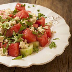 Watermelon Salad with vegan feta