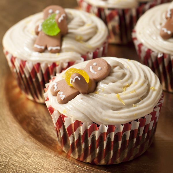 Gingerbread Cupcakes with ginger-lemon frosting