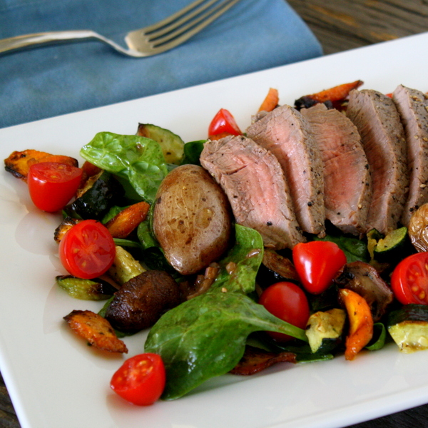 Steak and roasted potato salad | Photo by Rustic Garden Bistro for Recipe Renovator