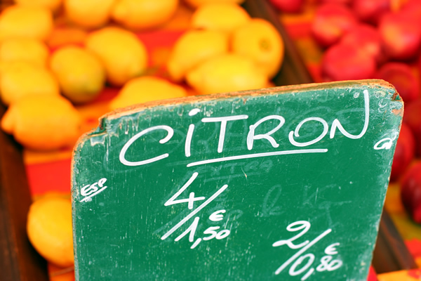 Lemons in a Provence farmer's market