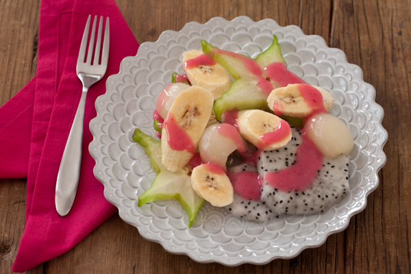 Exotic Fruit Salad with yogurt sauce (GF/V) | Recipe Renovator