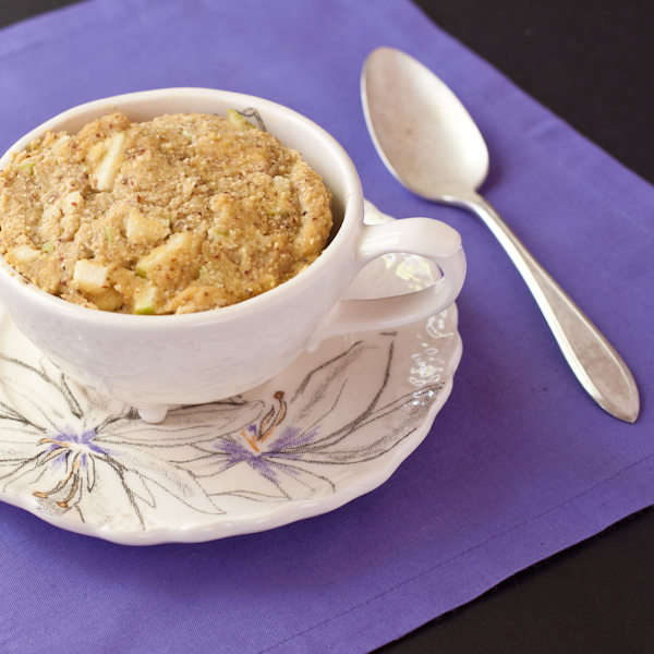 Apple-spice paleo mug cake | Grain-free, dairy-free, low-sodium | Recipe Renovator