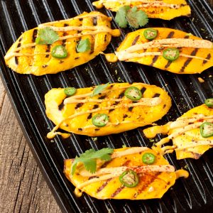 Spicy Grilled Mango with cashew-lime crema | Recipe Renovator