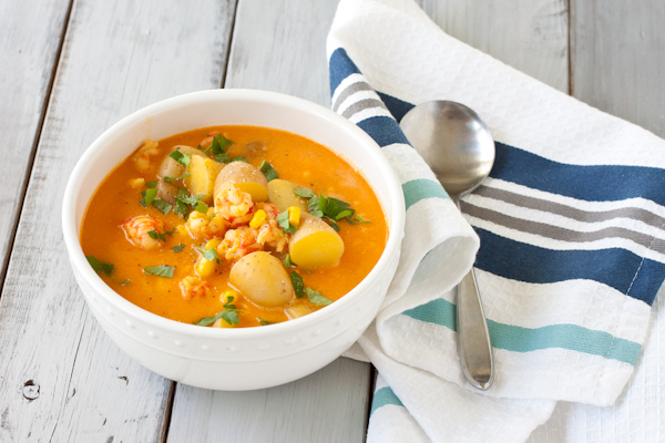 Langostino Chowder | Lobster chowder from Recipe Renovator. Gluten-free, soy-free, dairy-free. Delicious!
