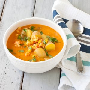 Langostino Chowder | Lobster chowder from Recipe Renovator. Gluten-free, soy-free, dairy-free. Delicious!