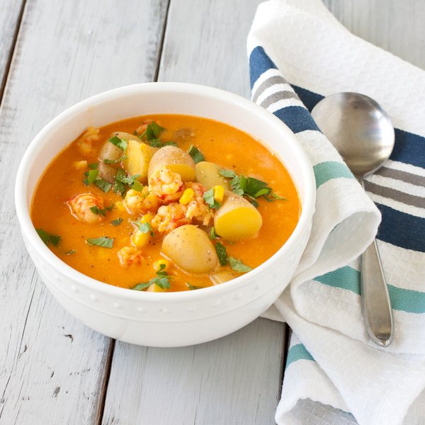 Langostino Chowder | Lobster chowder from Recipe Renovator. Gluten-free, soy-free, dairy-free. Delicious!