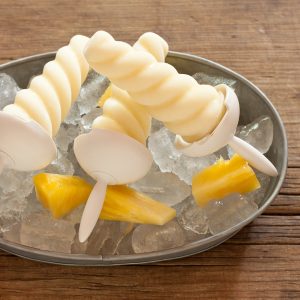 Pina Colada Pops from Recipe Renovator | The taste of Puerto Rico in a frozen treat. No added sugar and kid-friendly.