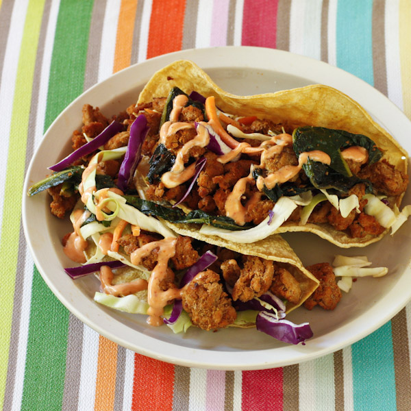 Spicy Turkey Tacos, street-style, from Recipe Renovator. Healthy, quick, easy one-dish meal. Gluten-free, paleo-friendly, dairy-free.