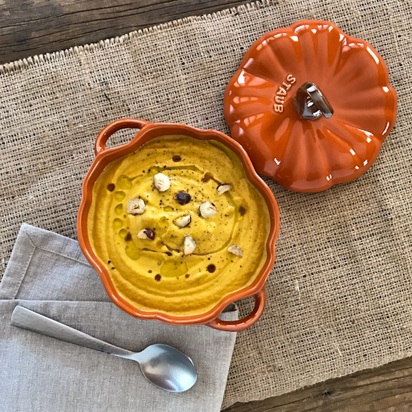 Pumpkin hazelnut soup from Recipe Renovator | Plant-based, paleo-friendly, gluten-free