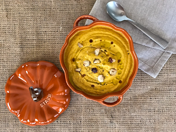 Pumpkin hazelnut soup from Recipe Renovator | Plant-based, paleo-friendly, gluten-free