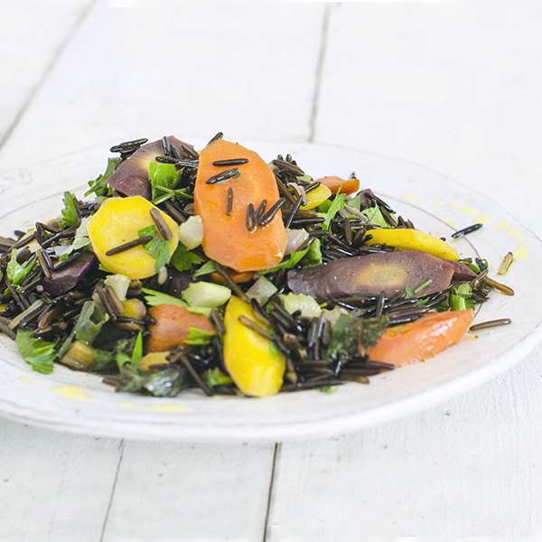 Wild rice and carrots from The Migraine Relief Plan by Stephanie Weaver (Surrey Books, 2016)