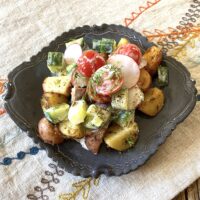 Crispy potatoes summer salad